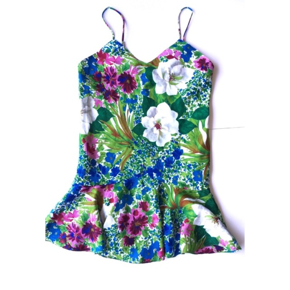 Victoria’s Secret Vintage Gold Garden Floral Slip